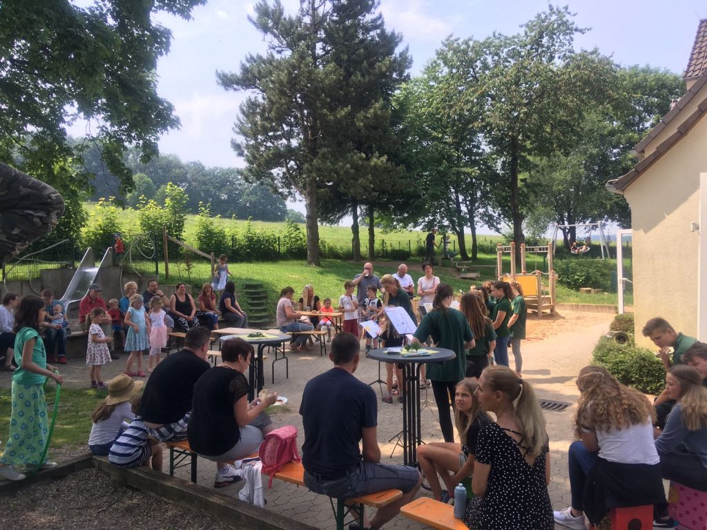 Unsere Junior-Gruppe beim Dohrgauler Sommerfest des Kindergartens