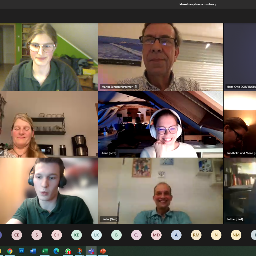 Vor einem Jahr hätte wohl noch keiner vermutet, dass wir mal eine digitale Jahreshauptversammlung abhalten. Doch für uns kein Problem!